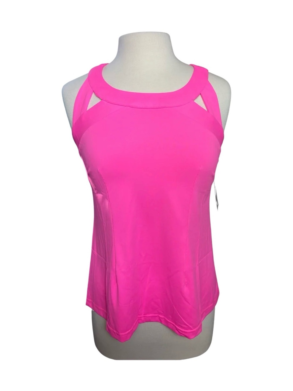 Lulu B Bright Pink Sleeveless Cutout Women's blouse
